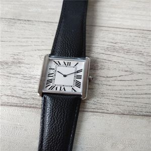 new fashion man watch Stainless Steel silver case white dial Male watch Quartz watches 052-2 235n