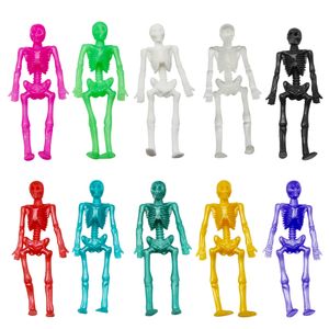 Color Soft TPR Skeleton Skull Elastic Halloween Kids Toy Gift Zombie Model Stress Relief Fun Fidget Toys for Anxiety Joke Squeeze Toys 2730