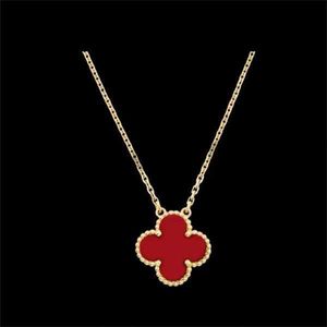 Luxury Design Clover Pendant Necklace Earringセット女性3iguj