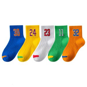 Barn Socks Boys 5 par Lot Spring Summer Cotton Children Sport For Girl Baby 230925