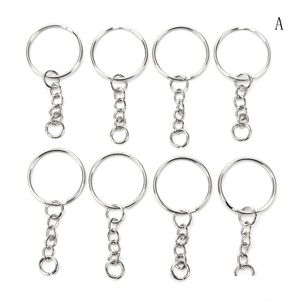 Key Rings 100 Pcs/Set Sier Chains Stainless Steel Alloy Circle Diy 25Mm Keyrings 3 Styles Jewelry Keychain Ring Accessories Drop Deliv Dhyjl