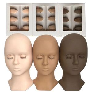 Falsche Wimpern Training Lash Mannequin Kopf mit Augenlid Kit liefert professionelle Praxis Wimpern Mannequin Kopf für Wimpernverlängerung 230925