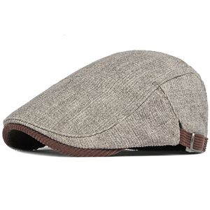 BERETS HT4090 BERETE AUTURN WINTER CAP MEN FOR MEN女性ヴィンテージ濃い暖かいアイビーSBOYフラットキャップアーティストの画家帽子男性ベレットキャップ230922