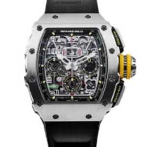 ساعة معصم Mills Richardmill يشاهد الساعات الرياضية الميكانيكية التلقائية RM11-03 Titanium سلسلة Wristwatch Single Watch Hby5
