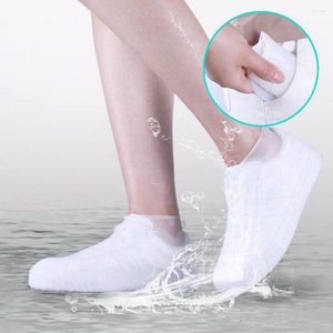 Raincoats 1Pair Silicone Waterproof Shoe Cover Adult Child Thickened Non-Slip Rain Boot Overshoes Portable For Outdoor Rainy Day