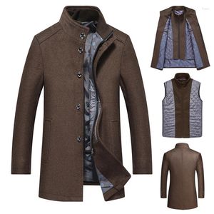 Men's Wool 2023 Men Brand Winter Warm Jacket Parkas Coat Fashion Autumn Clothing Windproof Woolen Slim Adjustable Vest Male -40