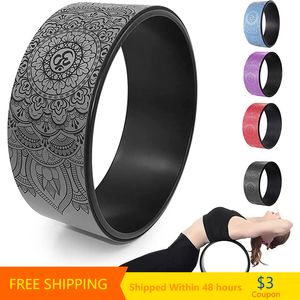 Yoga Kreise Muster Halbmond Muster Pilates Ring Fitness Roller Unterstützung Rücken Training Werkzeug Home Gym Übung Taille Ausrüstung Yoga Rad 230925