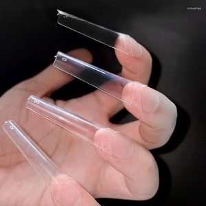False Nails 240st/Box Clear Transparent Extra Long Fake Full Cover Tips Denim Manicure Nail Art Decorat Tools