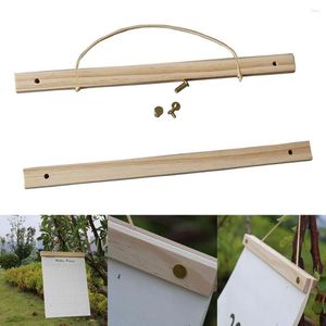 Frames Calendar Stand Wooden Pole Solid Wood Picture Clip Hanger Painting Scroll Decorative For Scrolls