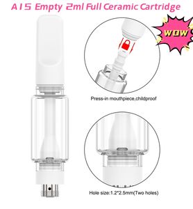 Shenzhen Vapor / Max A16 Full Ceramic Carts Bulb Pyrex Fat Glass Cartridge 2.0ml Vape Oil Atomizer 10.5mm Diameter for 510 Batteries empty oil tank light and great quality