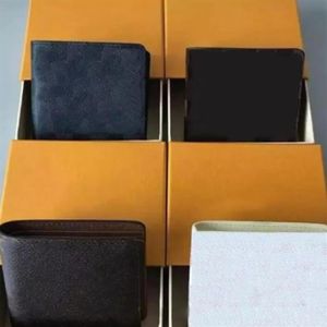 Med Box Mens Wallet Purse Bag Man Luxury Designer Kvinnor Plånbokskorthållare 2023 Herrläder med plånböcker för män Purs I2130