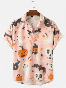 ملابس DIY مخصصة Tees Polos Halloween Cartoon Short Sleeve 3D Digital Printing Fashion