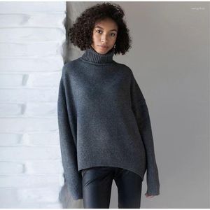 Women's Sweaters Boho Inspired High Neck Warm Pullovers Women Autumn Winter Jumpers Long Sleeve Solid Color Sweater Jersey Female
