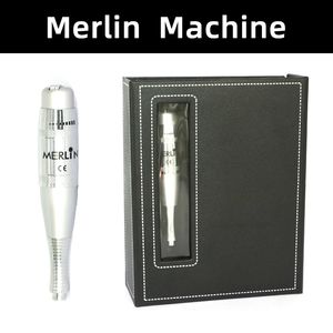 Tattoo Machine Original Merlin Permanent Makeup Eyebrow Pen med nålar och Plug Make Up Cosmetic Kit 230926