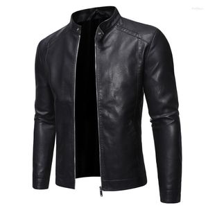 Herren Fell Pu Lederjacke Herren Mäntel Motorrad Slim Windjacke Mode Oberbekleidung Kleidung