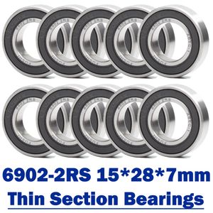 Bike Groupsets 69022RS Bearing 10 PCS 15287 mm Metric Thin Section 6902 2RS Ball Bearings 6902RS 61902 RS For Bicycle 230925