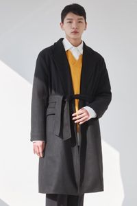 Men's Wool Coat Hepburn Tweed For Autumn And Winter 2023 Korean Casual Medium Length Thickened Large Size