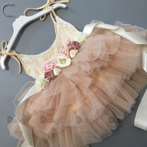 Платья для девочек Красивое свадебное платье с цветочным узором для девочек, детское праздничное платье-пачка для детей, детское летнее платье принцессы с поясом и цветами 230925