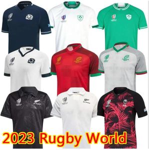 2023フランスラグビーワードカップジャージーアイルランドポロオーストラリアラグビースコットランドフィジーホームシャツ23 24ワールドラグビージャージーホームアウェイラグビーシャツRWCジャージーサイズS-4XL