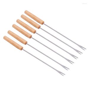 Forks 24X Stainless Steel Chocolate Fork Pot Cheese Fruit Dessert Fondue Melting Skewer Kitchen Tools