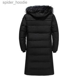 Męskie Parkas Kolmakov Nowy męski kurtka Down Down Winter X-Long Parkas Duży rozmiar 6xl męskie płaszcze z kapturem czarne armia zielone kurtki L23092