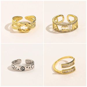 Europe and America Style Lady Love Rings Women Fashion Wedding Jewelry Supplies Gold Plated Copper Finger Adjustable Nail Ring Wholesale