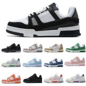 Trainer Sneaker Men Shoes Fashion Woman Leather Lace Up Platform Sole Sneakers laect White Black mens Running basketball shoe womens Luxury velvet suede