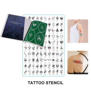 Andere Permanent Makeup Supply Airbrush Tattoo-Schablonenbuch 9 Neueste modische individuelle Muster wiederverwendbar Enthält 100 einzigartige Designs für Kinder und Jungen 230925