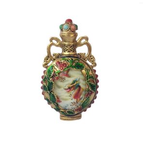 Bottles Vintage Peking Chinese Cloisonne Snuff Bottle Dragon Christmas Gift Fluorescent