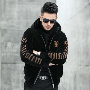 Men's Fur Winter High-end Quality Plus Velvet Thickened Leather Coat Male Gold Mink And Sheep Shearing Warm Clothing