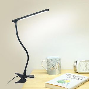 Nattlampor Portable Desk Lamp USB 3-växlad Dimning Bedroom Study Eye Protection Reading Bedside Led Light Fashionable and Simple