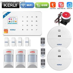 Alarm systems KERUI W181 GSM Tuya WIFI Home Security Anti Pet Burglar Smart Security Alarm System Motion Detector Door Window Sensor YQ230926