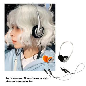 Underwire Bluetooth Headphone Music Mp3 Walkman Retro Uczucia Małe 50G prezenty słuchawki dziewcząt