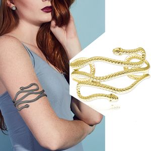 Bangle Bohemian Swirl Snake Arm Cuff Armets Armlet Armband Big Wide for Women Men smycken Pulseiras Accessories Gifts 230926