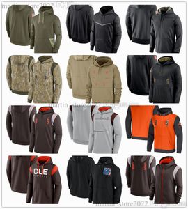 2023 Olive Salute To Service Pullover con cappuccio 2 Amari Cooper 4 Deshaun Watson 24 Nick Chubb 95 Myles Garrett 21 Denzel Ward 85 David Njoku 77 Wyatt Teller Peoples-Jones