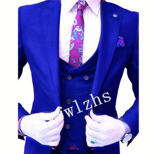 Özel Yapım Erkekler One Düğme Damat Smokin Pik Yoklu Sağdı Üstü Düğün/Balo/Akşam Yemeği Adam Blazer Ceket Pantolon VECE W872421212