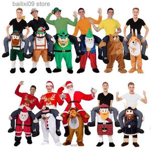 Party Dekoration Neuheit Ride on Me Maskottchen Kostüme Elf Zwerg Tragen Zurück Spaß Hosen Patricks Day Halloween Party Cosplay Tuch Reiten Spielzeug T230926