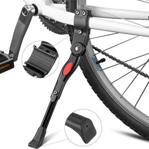 Bike Stems 1Pcs BlackWhite Adjustable MTB Road Bicycle Kickstand Parking Rack Mountain Support Side Kick Stand Foot Brace bike stand 230925