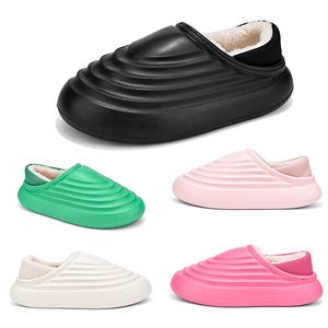 cotton shoes Winter high heels thick sole cotton slippers triple white black pink women fur snow sandal womens sneakers