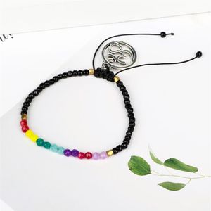 Mode 12 Constellation Lucky Stone Balance Pärlor 7 Chakra Armband 3mm pärlor Reiki Buddha Bönarmband för kvinnor291w