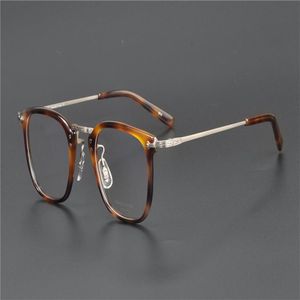 Högkvalitativ Ultralight Titanium Limited Edition Royal Style GMS-817 Vintage Optical Frame Geryeglass Eyewear Myopia Original Box272Z