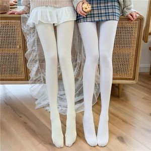 Kadın Çoraplar Bahar Velvet Beyaz Taytlar 100d Kadın Lolita Bale Dans Külotlu Çoraplar Moda Kadın Kollantı Femme