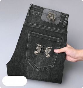 Nuovi JEANS Pantaloni pantaloni Pantaloni da uomo BBicon Stretch Autunno inverno jeans attillati pantaloni di cotone lavati dritti business casual XW2097-00