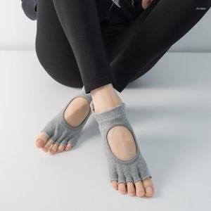 Athletische Socken, professionell, rutschfest, für Yoga, Damen, atmungsaktiv, rückenfrei, Pilates, Fitness, ohne Zehen, Tanz, Ballett, Knöchel, Fitnessstudio