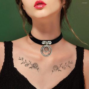 Halsband Europäische und amerikanische Halskette Sexy Lederhalsband Fesseln Halsschloss Zurückhaltung Bondage Sexspielzeug Punk Gothic Schmuck Großhandel