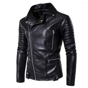 Men's Fur 2023 Autumn And Winter Motorcycle Leather Jacket Multi-zipper Punk Fashion