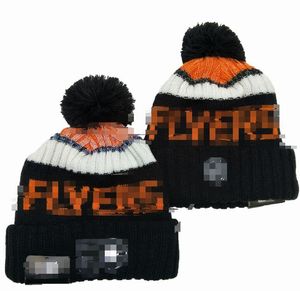 Flyers Beanie Philadelphia Örme Şapkalar Spor Takımları Beyzbol Futbol Basketbol Beanies Caps Kadın Erkekler Pom Moda Kış Kapakları Spor Örme Şapkalar A2