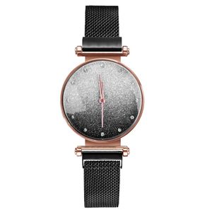 Fan di moda di lusso leggero da donna orologi da polso al quarzo cinturino in maglia lucida orologi da dea tendenza fibbia magnetica orologio da donna333Q