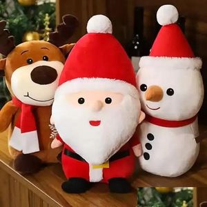 Christmas Decorations Party Plush Toy Cute Little Deer Doll Valentine Day Angel Dolls Slee Pillow Soft Stuffed Animals Soothing Gift Otxze