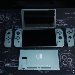 Accessory Bundles Metal Copper Housing Shell for Nintend Switch Back Case Cover Replacement Aluminum Alloy Joycons Shell for NS Switch Front Frame 230925